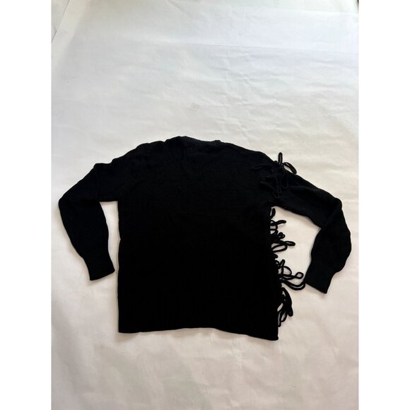 Manning Cartell Asymmetric Fringed Jumper in Black - Picture 3 of 4